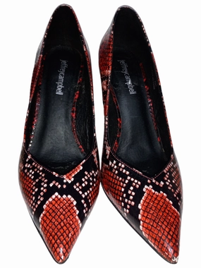 Snakeskin Print Shoes Heels Stiletto Jeffery Campbell, Size 7.5