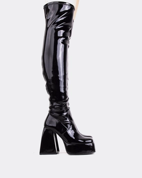 Sonny Black Patent Stretch
