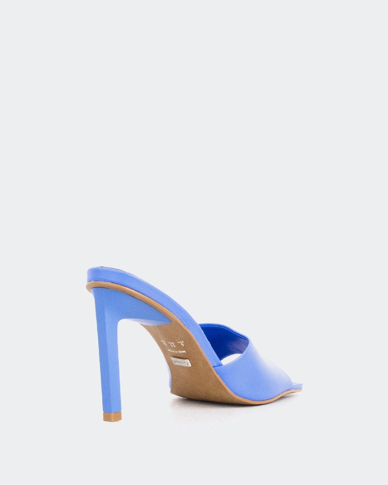 Sosua, Blue Leather/Cuir Bleu