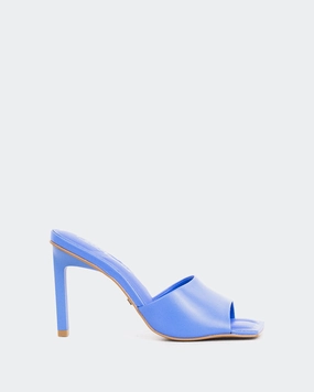 Sosua, Blue Leather/Cuir Bleu