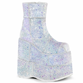 STACK-201G  White Multi Glitter