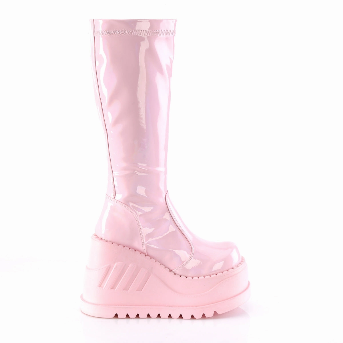 STOMP-200  Baby Pink Hologram Stretch Patent