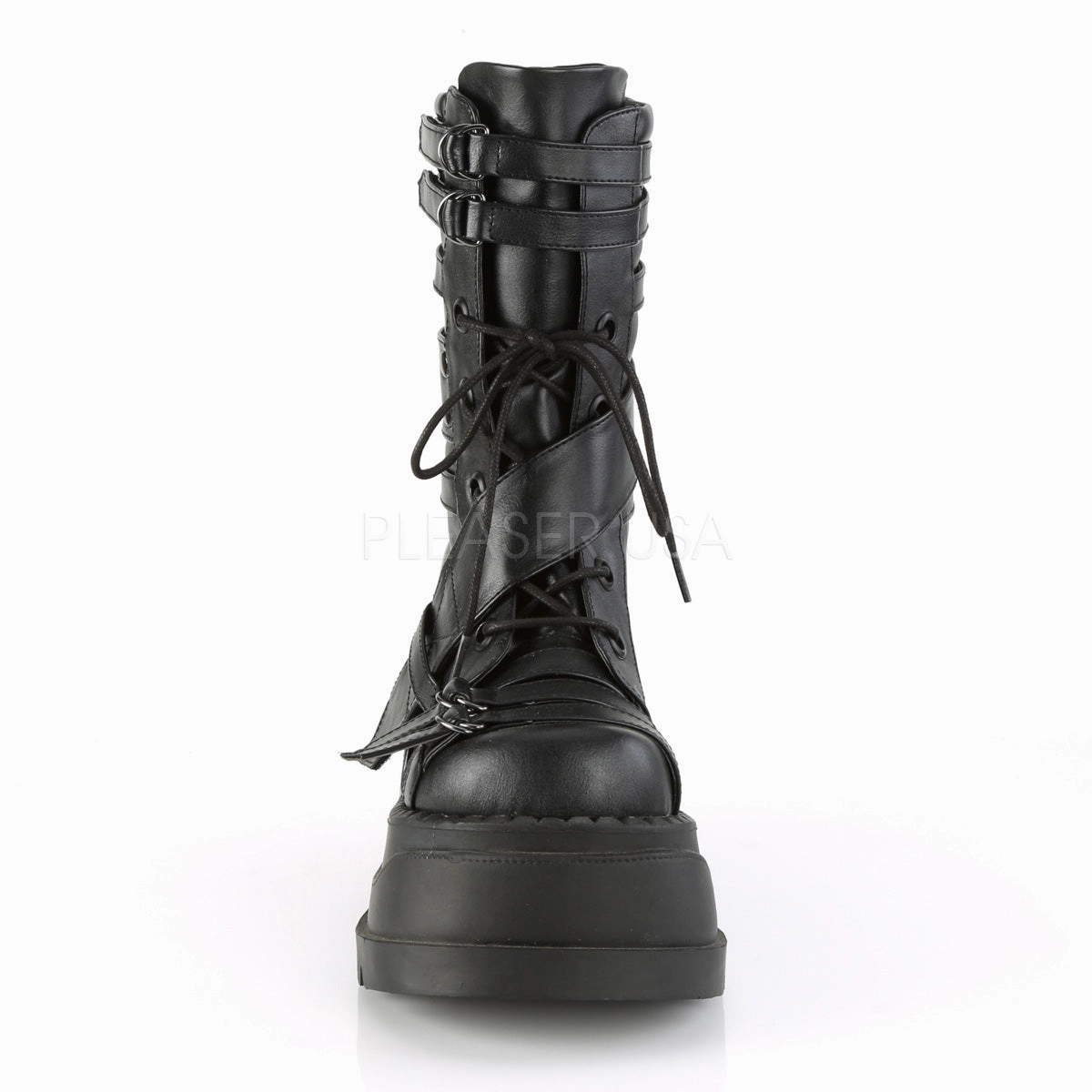 STOMP-26  Black Vegan Leather