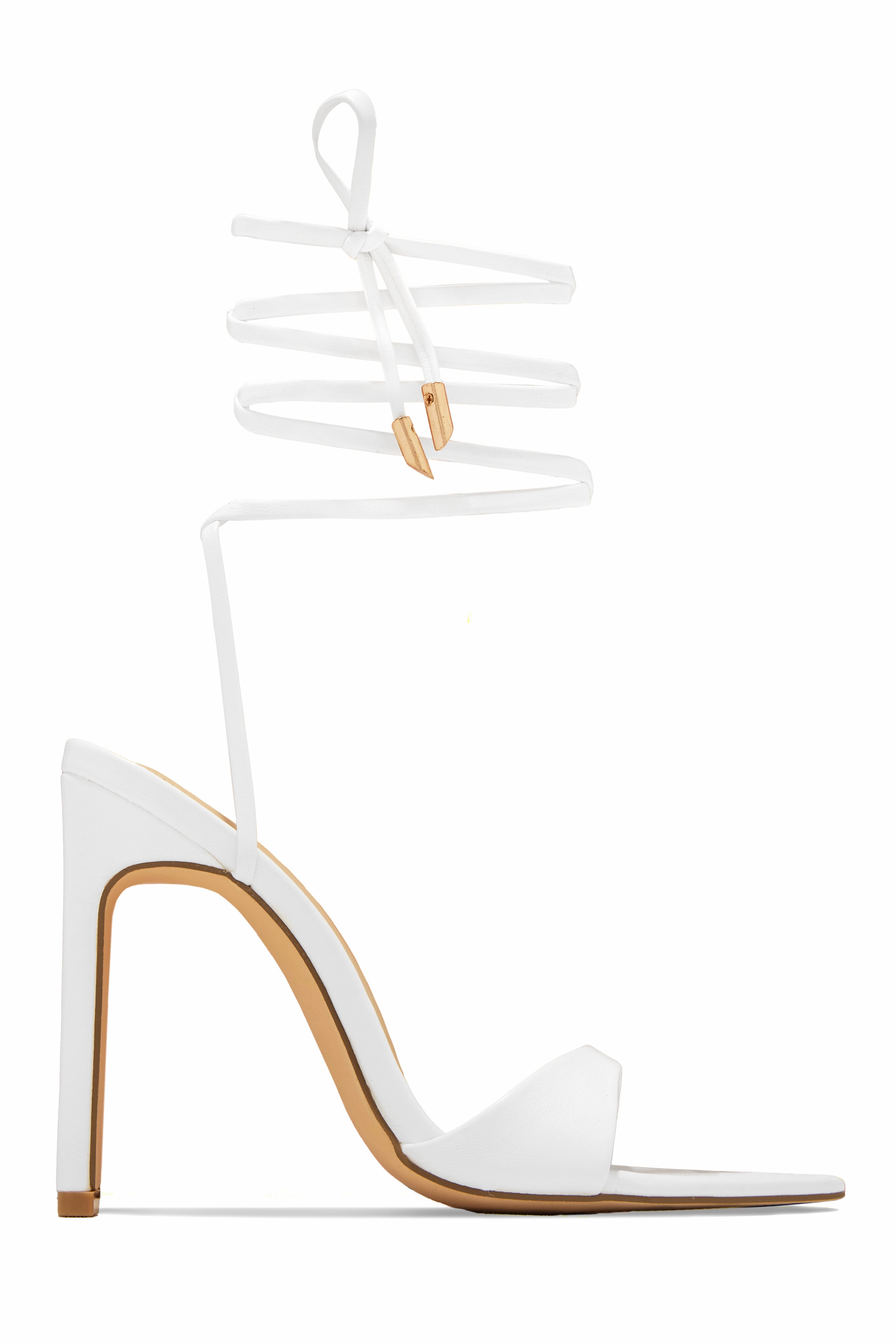 Sun Kissed Nights Lace Up High Heels - Gold