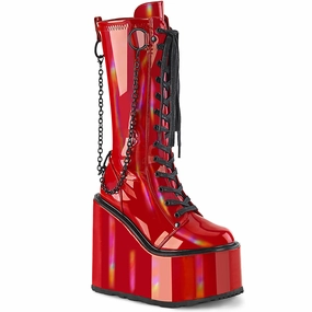 SWING-150  Red Holographic Stretch Patent