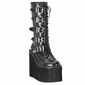 SWING-220  Black Vegan Leather