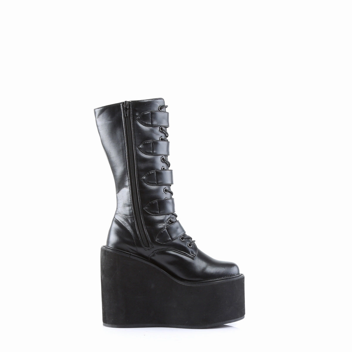 SWING-220  Black Vegan Leather