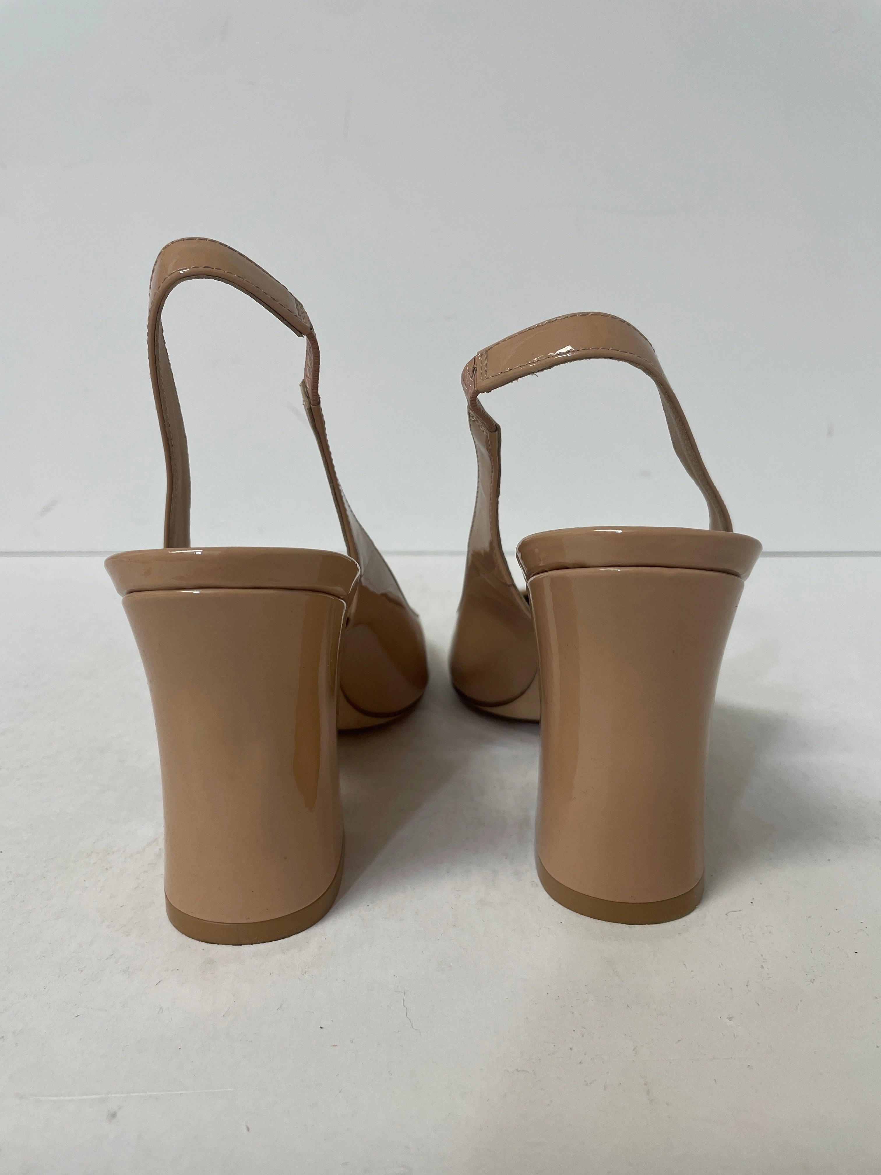 Tan Shoes Heels Block Stuart Weitzman, Size 8