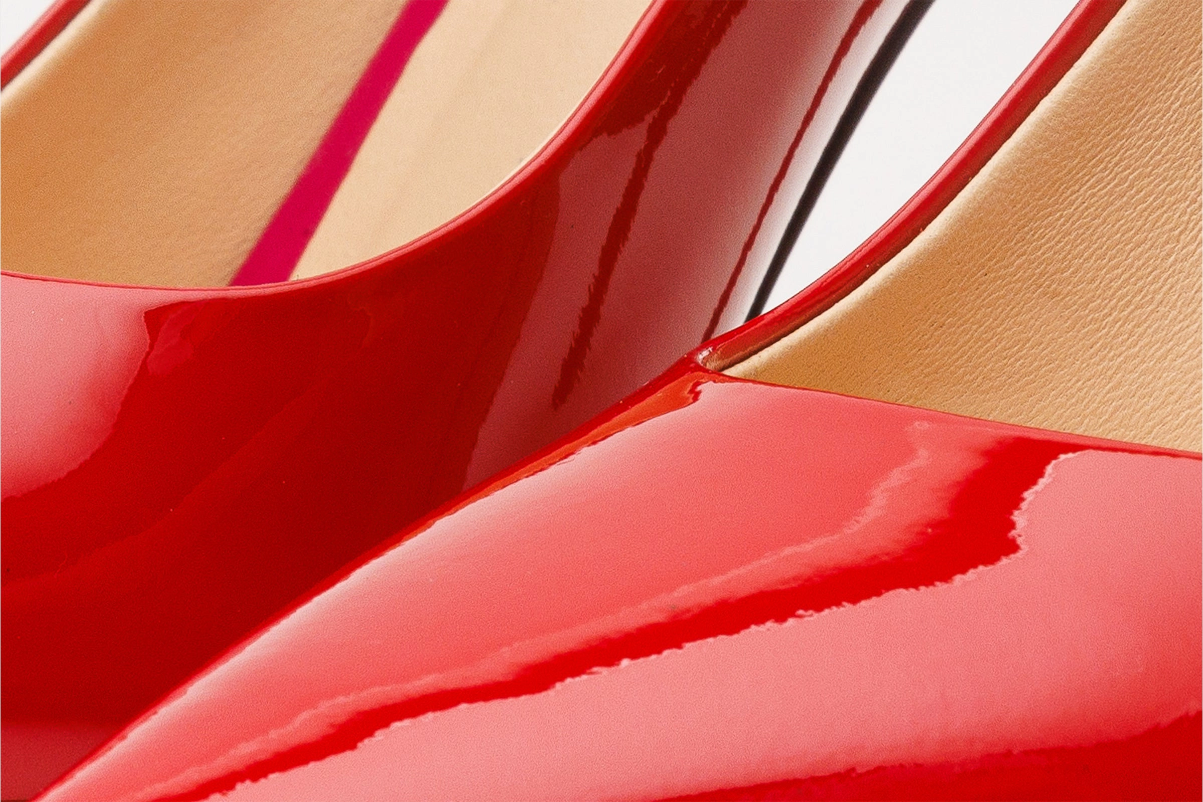 The Ege Red Leather Pump Fuchsia Sole Women Shoe