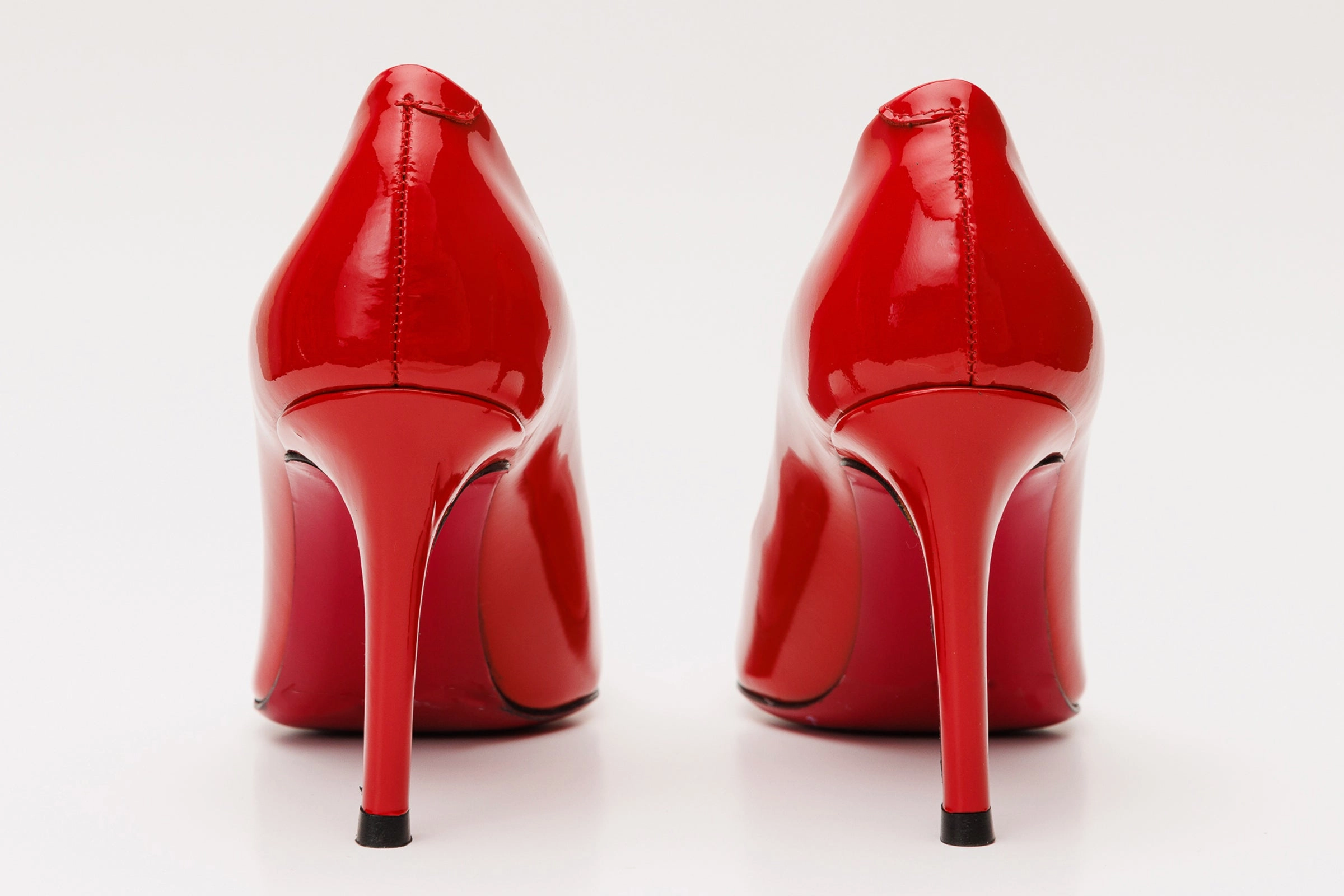 The Ege Red Leather Pump Fuchsia Sole Women Shoe