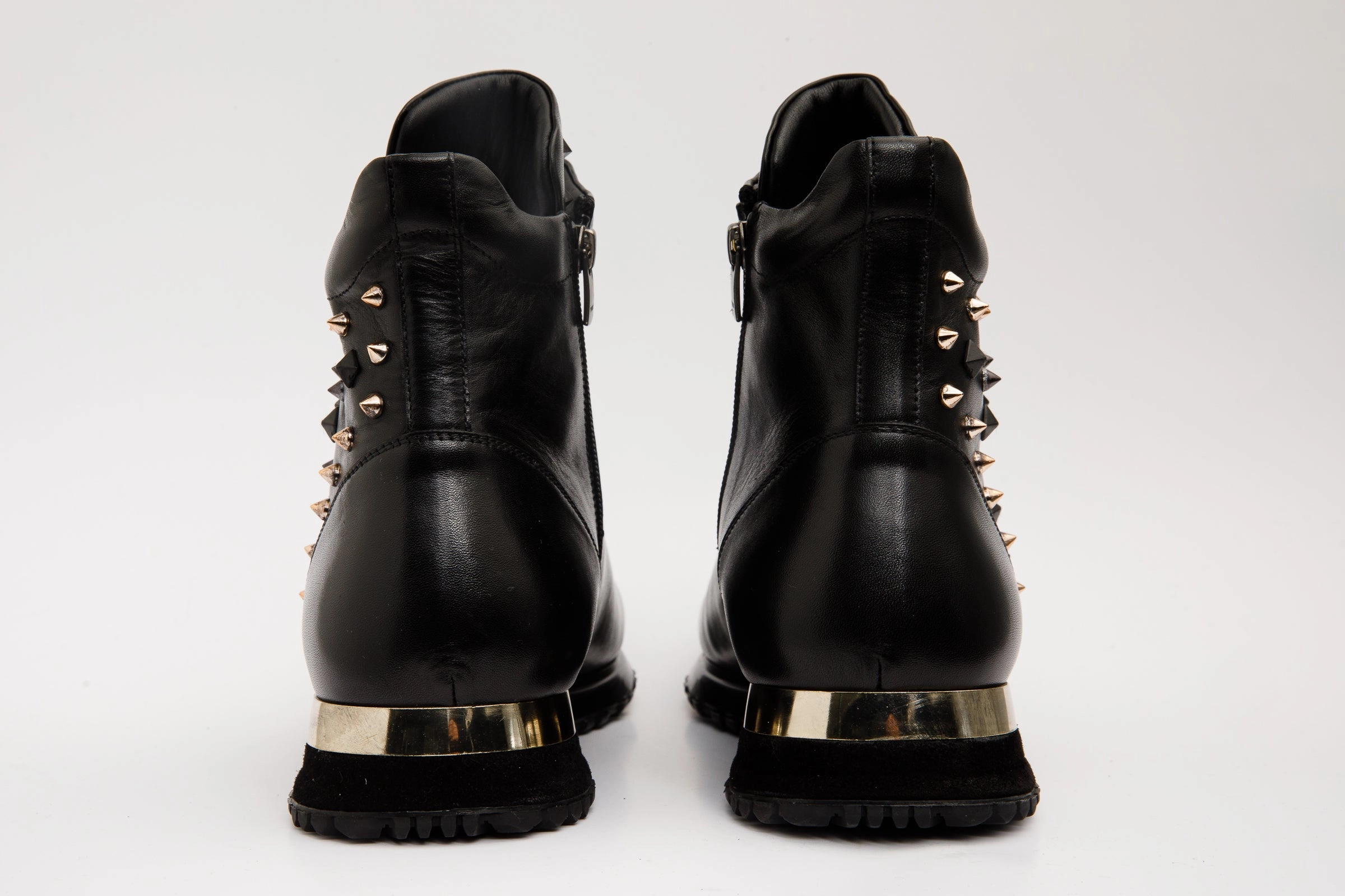 The Infanta High-Top Black Spike Leather Men Sneaker Limited Edition