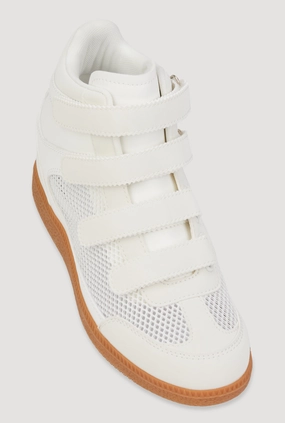 Triple Velcro Strap Wedge Sneakers