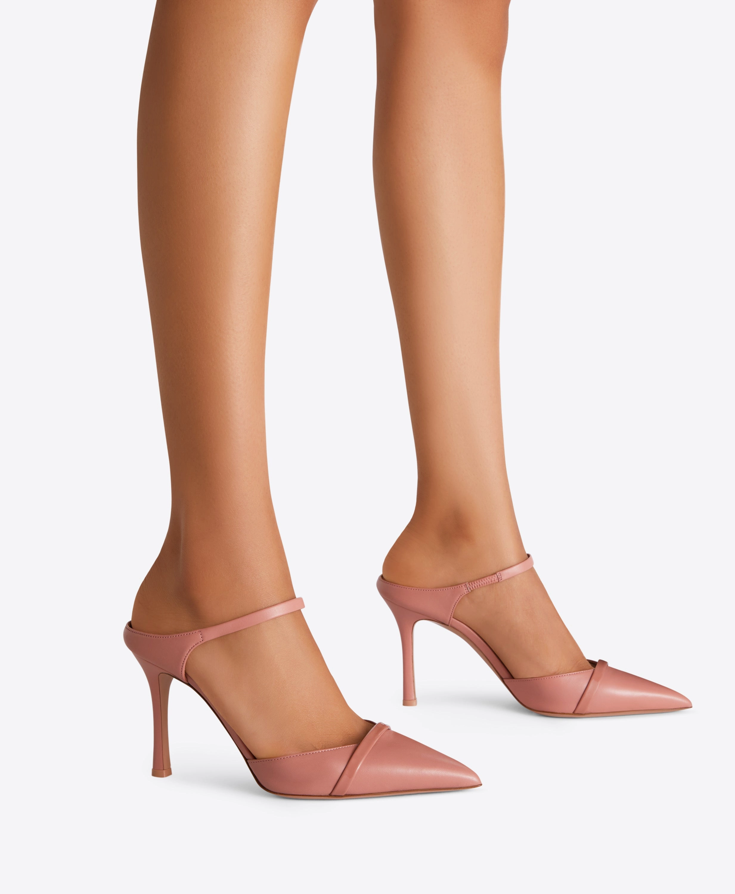 Uma 90 Pink Leather Mules