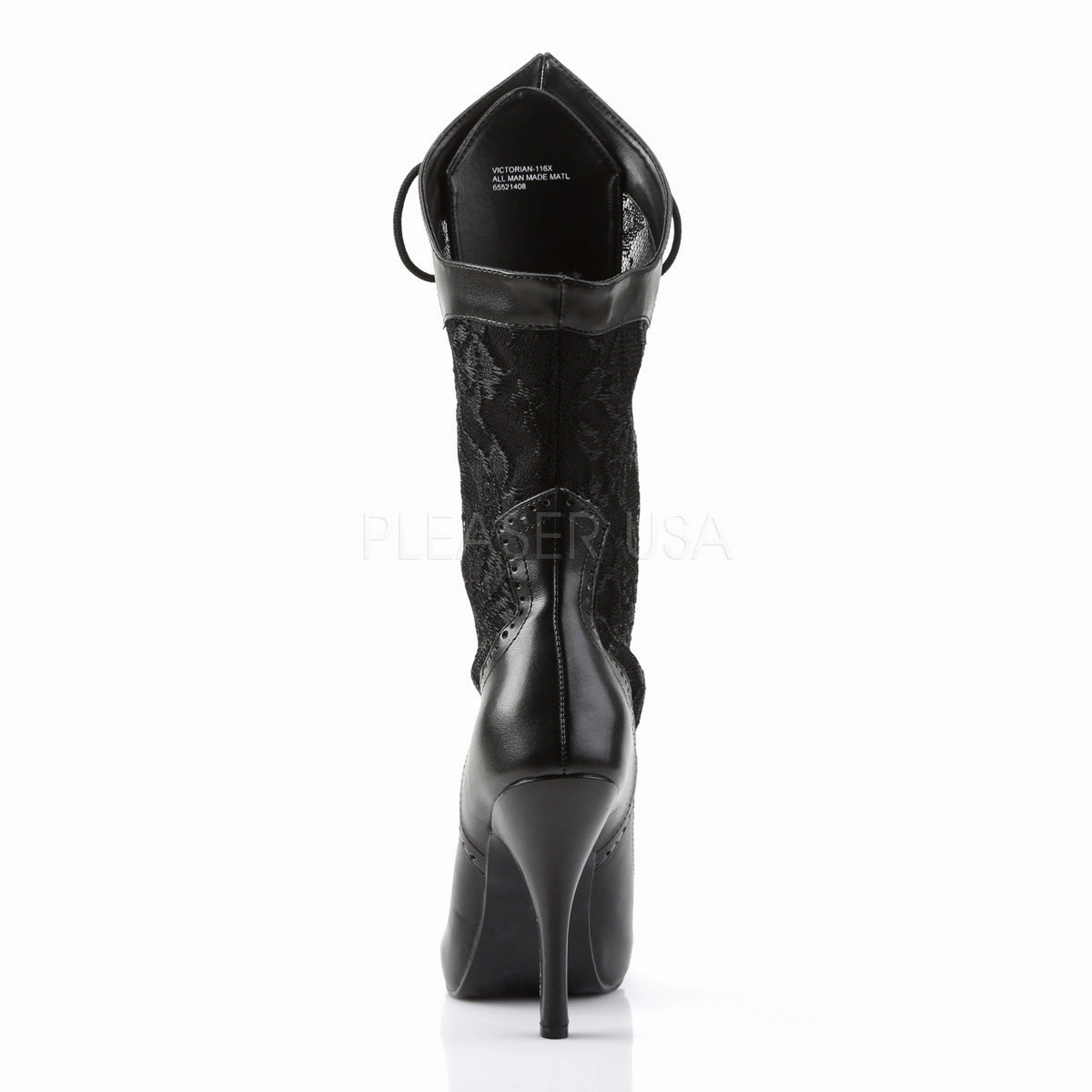 VICTORIAN-116X  Black Pu-Lace