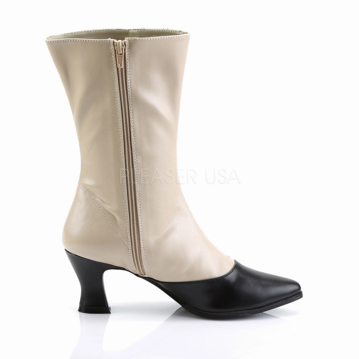 VICTORIAN-123  Cream-Black Pu