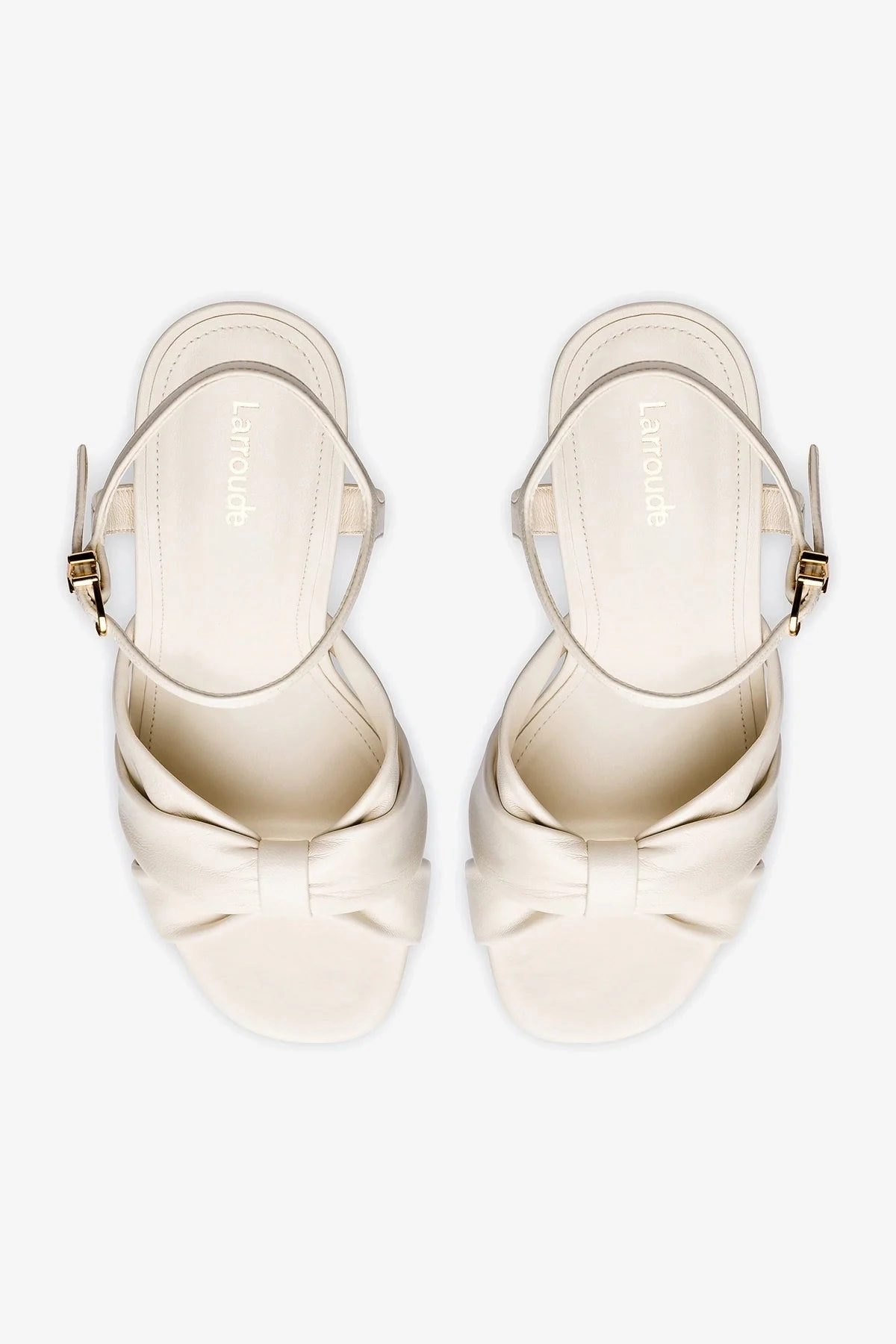 Vivienne Platform Sandal In Ivory Leather