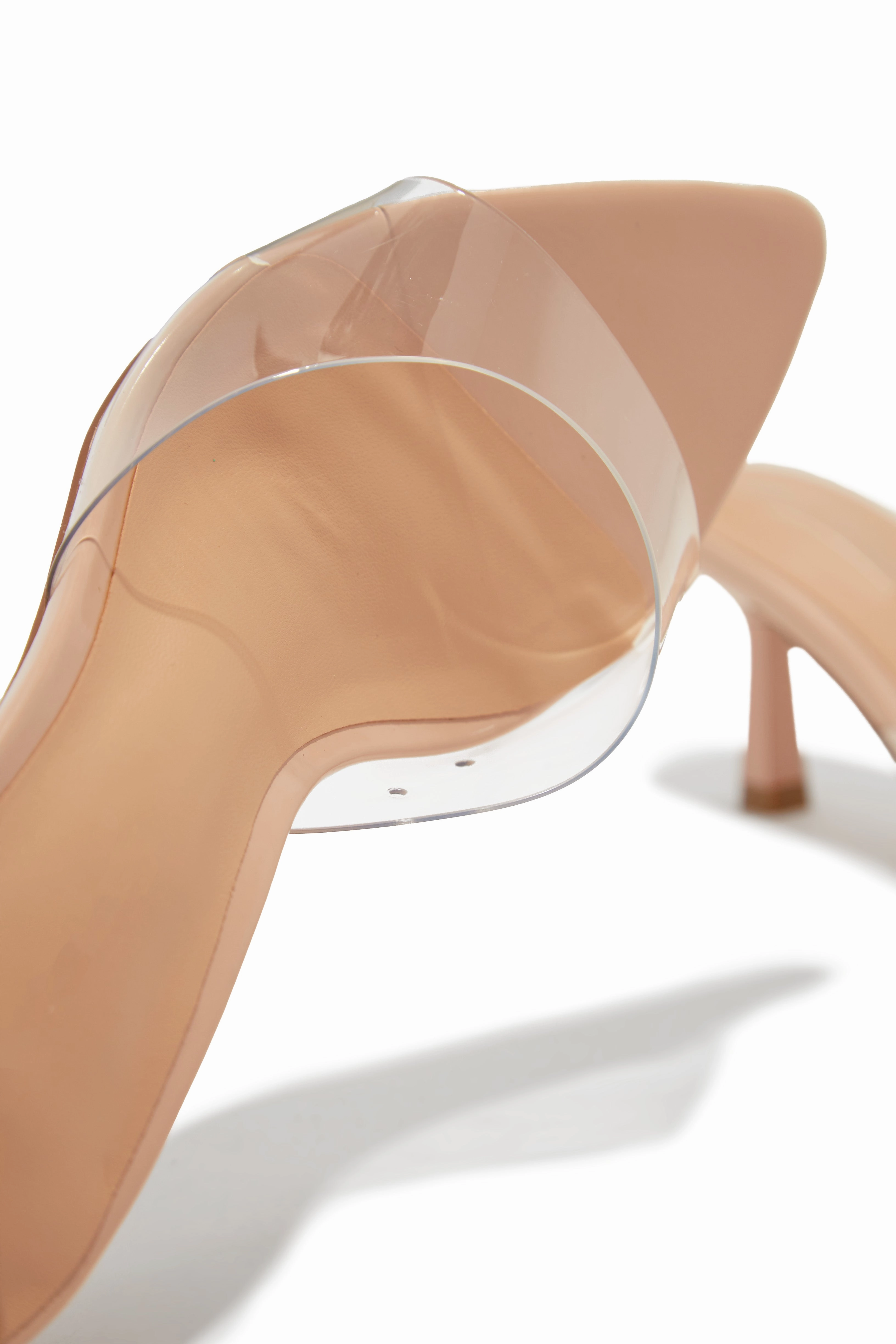 Zariah Mid Heel Mules - Nude